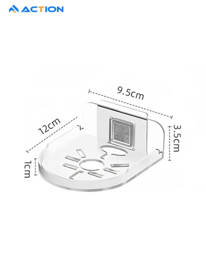 أكشن مجموعة من 3 رفوف كاميرات المراقبة، حامل كاميرا حائط من مادة ABS لشاشات الاطفال ومكبرات الصوت، حامل كاميرات المراقبة العالمي(شفاف) - Image 2